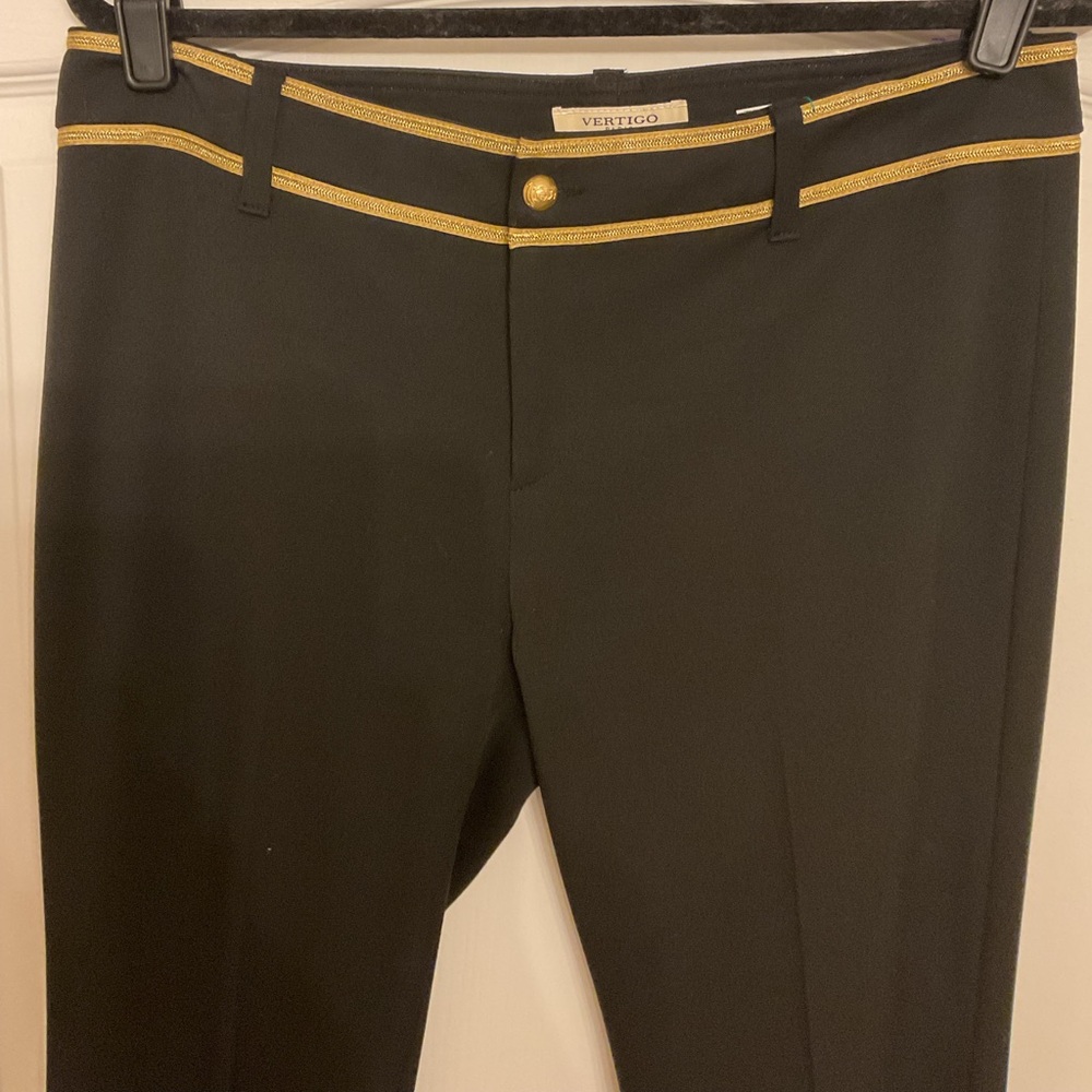 Vertigo Paris Women’s Black Gold Slacks